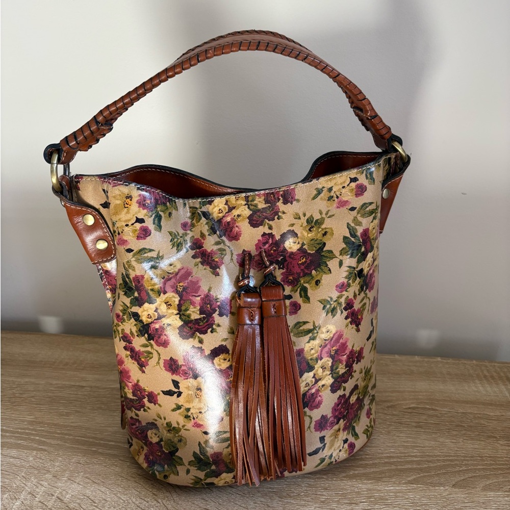 Patricia Nash antique Rose Bucket Leather purse